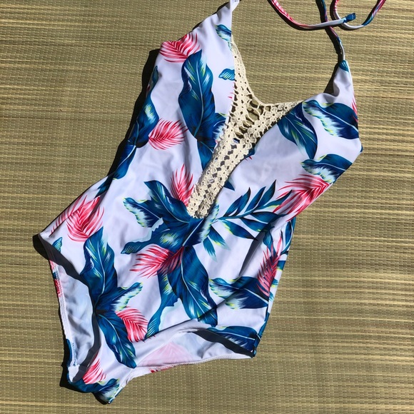 Woman’s Floral one Piece Swimsuit - Picture 2 of 5